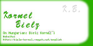 kornel bielz business card